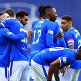 Rangers celebrate Ryan Kent's opener