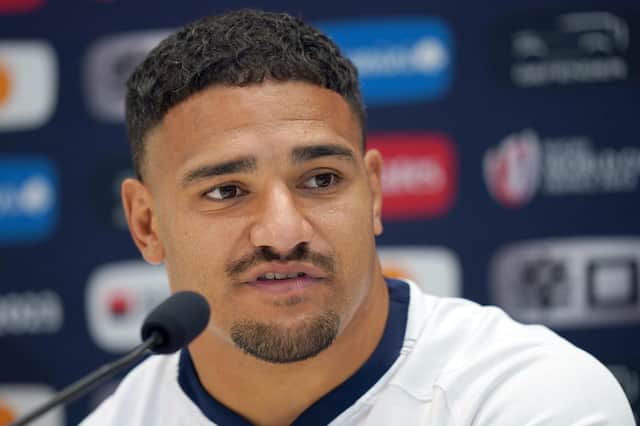 Scotland's Sione Tuipulotu during a press conference at the Stade de Nice ahead of the match against Tonga in Pool B of the Rugby World Cup. (Picture: Adam Davy/PA Wire)