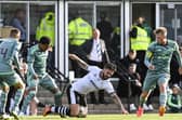 Celtic defender Stephen Welsh sports the armband as he marshalls Ayr United's George Oakley along with young teammates Kyle Ure (No 54) and Josh Dede (Photo by Rob Casey / SNS Group)