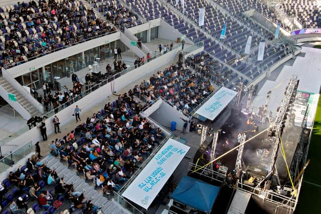 Audiences who have been able to provide proof of being vaccinated were ale to attend this concert in Tel Aviv, in Israel. Picture: Jack Guez / AFP