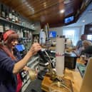 Pulling a pint at The Anchor Tavern in Port Bannantyne on the Isle of Bute, which is now in community ownership. PIC: Contributed.