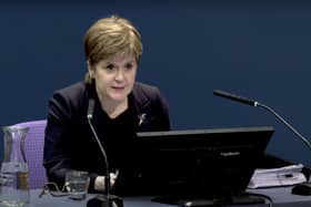 Nicola Sturgeon giving evidence to the UK Covid Inquiry