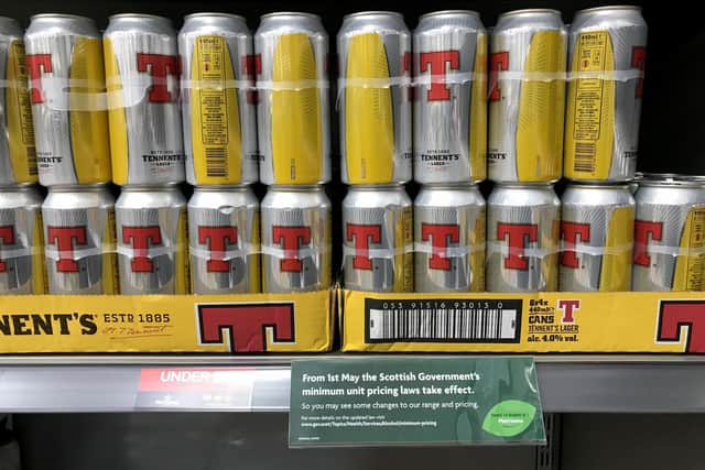 Tennent's lager for sale in an Edinburgh supermarket. Picture: Jane Barlow/PA Wire