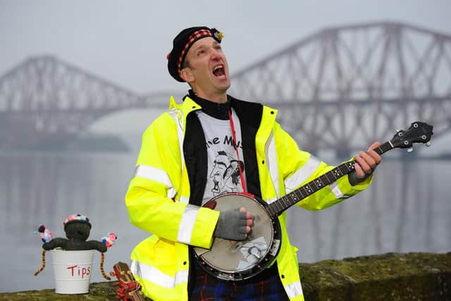 Graeme worked in an Amazon warehouse in Dunfermline where he played his ukelele a bit to staff on shift picture: Michael Gillen