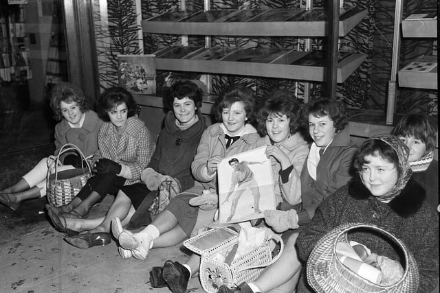 There was excitement in February 1963 as tickets went on sale for Cliff Richard's upcoming concert in Edinburgh. Fans queued for hours outside the Bookshop on George Street to get tickets for the Usher Hall. Pictured are Cliff fans Joan Ryder, Carol Dingwall, Lind Kinhorn, Eleanor Owens, Lynda Saunderson and Hilary Samuel.