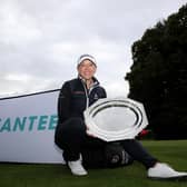 Heather McRae poses with the trophy following her victory in the WPGA Championship at Kedleston Park, near Derby. Picture: Jan Kruger/Getty Images