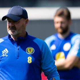 GLASGOW, SCOTLAND - JUNE 16: Scotland Manager Steve Clarke during a Scotland training session at Lesser Hampden, on June 16, 2023, in Glasgow, Scotland.  (Photo by Craig Foy / SNS Group)