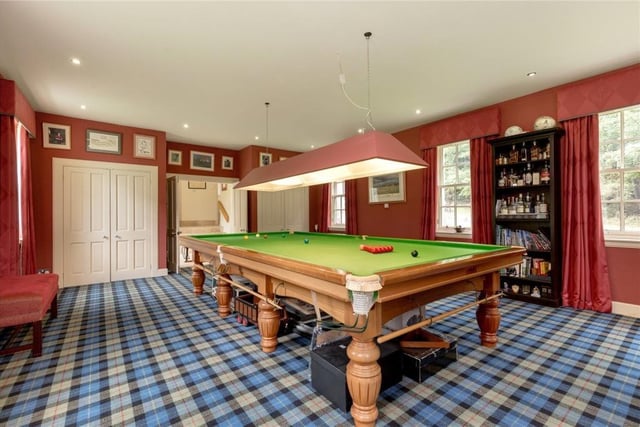 Billiards room.