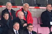 Raith Rovers owner John Sim (in red) watches on during the recent SPFL Trust Trophy final win over Queen of the South at the Penny Cars Stadium, Airdrie.  (Photo by Paul Devlin / SNS Group)