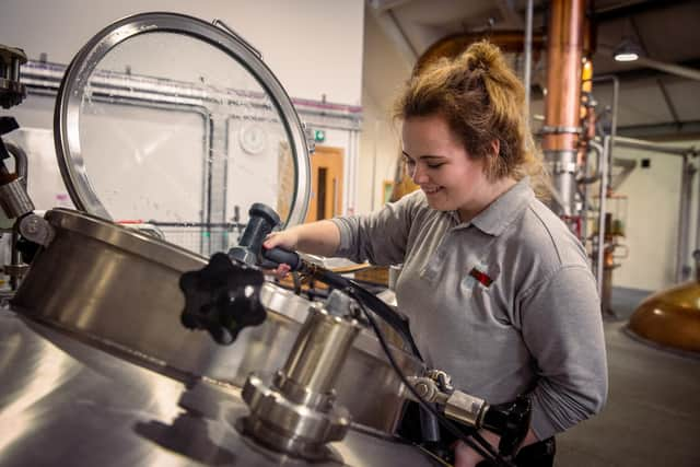 Rebekah Morrison, one of the distillers at the Isle of Harris Distillery (pic: Laurence Winram studio)