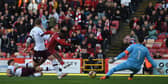 Aberdeen's Luis Lopes makes it 2-0 with this strike.