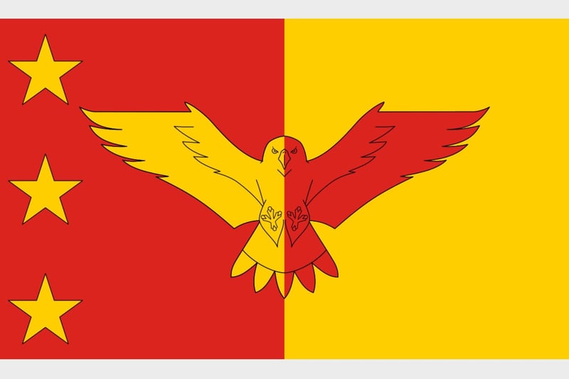 This design was originally unveiled as the Flag of Sutherland in February 2018, but was placed on hold due to backlash from residents. A public vote in October 2018 led to the retirement of this flag.