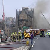 A fire has broken out on George IV Bridge.