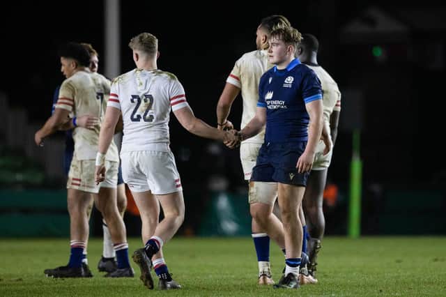 Scotland's Jonny Morris at full time during an Under-20's Six Nations match between England and Scotland at Twickenham Stoop/