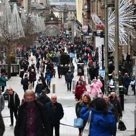 Shoppers on Buchanan Street in Glasgow