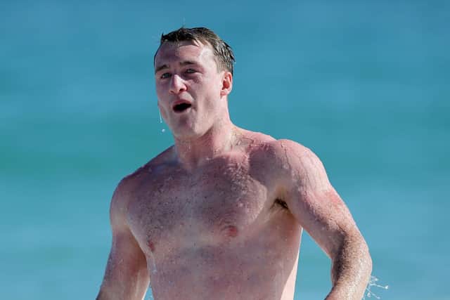 Stuart Hogg says he swims in the sea nearly every day. Picture: David Davies/PA Wire.
