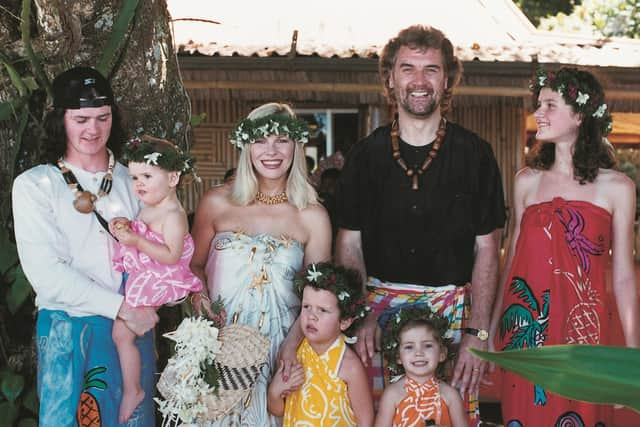 Connolly with his family at Fijii wedding. Windswept & Interesting (Two Roads, £25) is published today