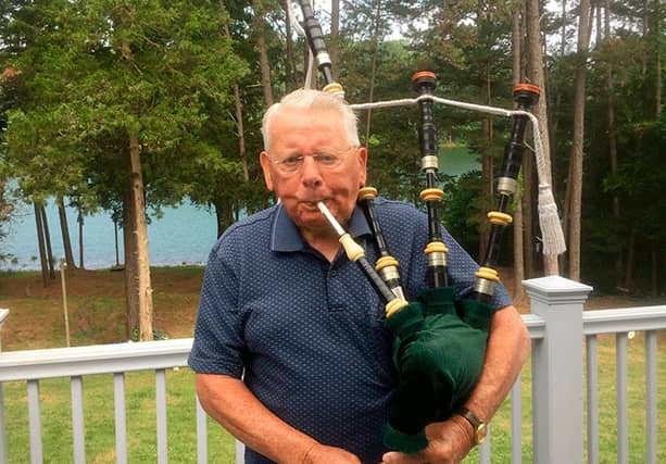 Jimmy McIntosh in piping action (Picture: Robert Wallace, Piping Press)