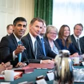 Prime Minister Rishi Sunak alongside the Chancellor of the Exchequer, Jeremy Hunt holds his first Cabinet meeting. (Photo by Stefan Rousseau - WPA Pool/Getty Images)