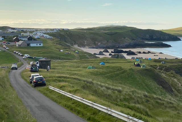 Campers are claimed to be "swamping" Durness. Picture: @thedurnessbus.