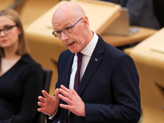First Minister John Swinney hit out at Alister Jack at FMQs (Photo by Jeff J Mitchell/Getty Images)