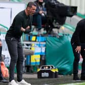Hibs manager Jack Ross (L) and Aberdeen boss Derek McInnes are both hoping they will have something positive to shout about after the latest head-to-head at Easter Road. Photo by Ross Parker / SNS Group
