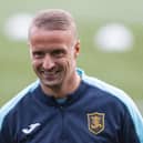 Former Celtic striker Leigh Griffiths pictured during a Livingston training session in November. (Photo by Mark Scates / SNS Group)