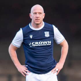 Charlie Adam cuts a frustrated figure during Dundee's defeat to Ayr United at Somerset Park, on November 21, 2020 (Photo by Mark Scates / SNS Group)
