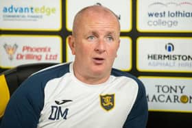 Livingston manager David Martindale talks to the media during a Livingston press conference at The Tony Macaroni Arena on July 09, 2021, in Livingston, Scotland (Photo by Ross MacDonald / SNS Group)