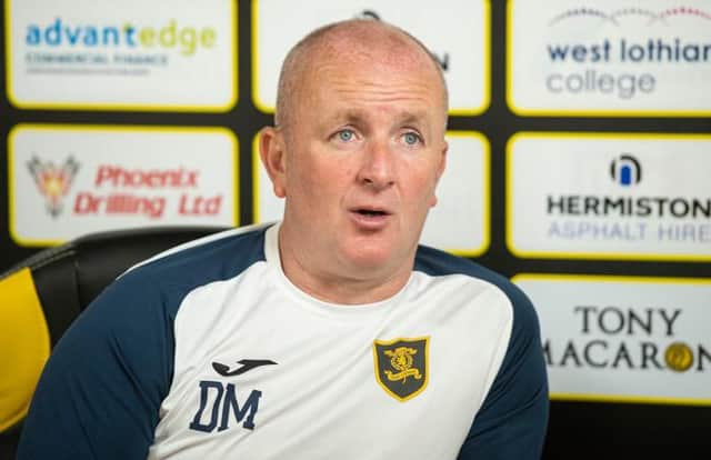 Livingston manager David Martindale talks to the media during a Livingston press conference at The Tony Macaroni Arena on July 09, 2021, in Livingston, Scotland (Photo by Ross MacDonald / SNS Group)