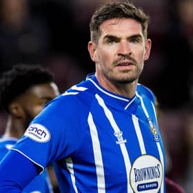 Kyle Lafferty has been fined by Kilmarnock over his alleged use of sectarian language.  (Photo by Ross Parker / SNS Group)