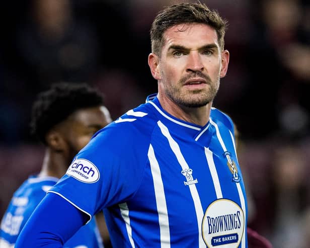 Kyle Lafferty has been fined by Kilmarnock over his alleged use of sectarian language.  (Photo by Ross Parker / SNS Group)