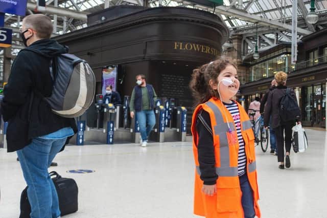 Sophia Walker's trip to Glasgow Central was organised by the Les Hoey Dream Maker Foundation.