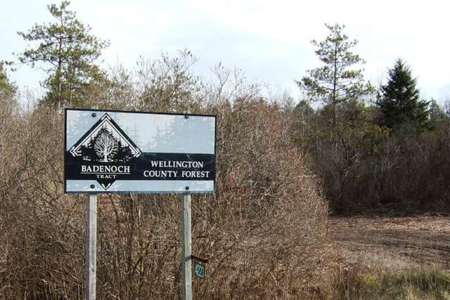 A road sign for the 'new' Badenoch in Ontario, where more than 200 people from Glen Feshie arrived from the early 1830s. PIC: Contributed.