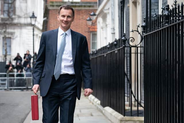 The Chancellor highlighted growth that had been achieved since 2010 'despite the most challenging economic headwinds in modern history'. Picture: Stefan Rousseau - WPA Pool/Getty Images.