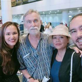 Sam Tasker (Mr Fitton's son-in-law), Leila Fitton (his daughter), Jim Fitton, wife Sarijah, and son Joshua.