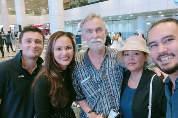 Sam Tasker (Mr Fitton's son-in-law), Leila Fitton (his daughter), Jim Fitton, wife Sarijah, and son Joshua.