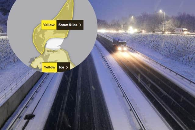 A weather warning is in place for parts of Scotland