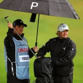 Ewen Ferguson pictured with caddie Stephen Neilson during day one of the Cazoo Open de France at Le Golf National. Picture: Luke Walker/Getty Images.