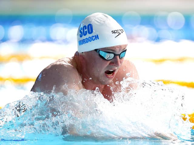 SMETHWICK, ENGLAND - JULY 30: Ross Murdoch of Team Scotland competes in the Men's 100m Breaststroke Heats on day two of the Birmingham 2022 Commonwealth Games at Sandwell Aquatics Centre on July 30, 2022 on the Smethwick, England. (Photo by Dean Mouhtaropoulos/Getty Images)