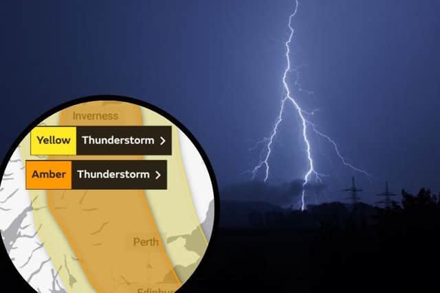 Warning of severe flooding and potential risk to life as the Met Office issue an amber warning for thunderstorms across most of mainland Scotland.