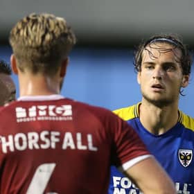 Aaron Pressley is on loan at AFC Wimbledon. (Photo by Pete Norton/Getty Images)