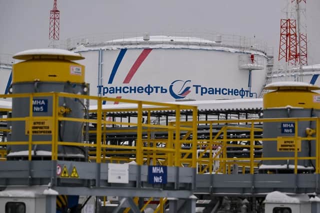 Pumping units at the grounds of a fuel tank farm of Russia's oil pipeline giant Transneft (Picture: Natalia Kolenikova/AFP/Getty)
