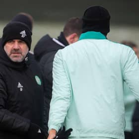 Celtic manager Ange Postecoglou takes training ahead of the Scottish Cup tie against Raith Rovers. (Photo by Craig Foy / SNS Group)