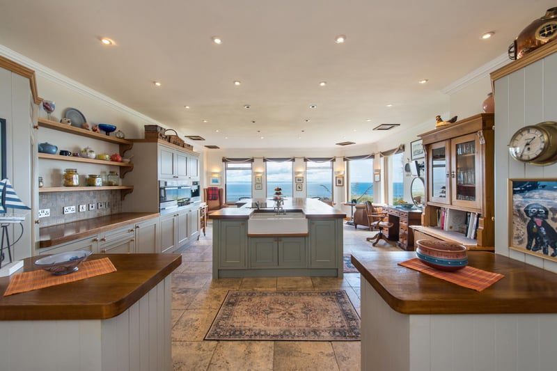 As well as breathtaking views, Canty Bay House's kitchen has ample space