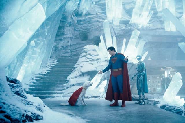 David Corenswet as Superman with his scene-stealing dog Krypto