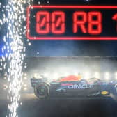 Red Bull Racing unveils the team's new Formula One car during a launch event in New York City on February 3, 2023.