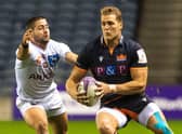 Edinburgh's  Duhan Van der Merwe during the European Rugby Challenge Cup 16-16 draw between Edinburgh and Bordeaux-Begles at BT Murrayfield in November. Photo: Gary Hutchison/SRU/SNS