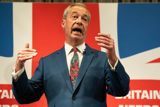 Nigel Farage addresses the media. Picture: PA