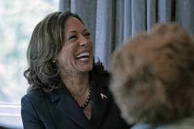 US Vice President Kamala Harris is never knowingly not laughing.
